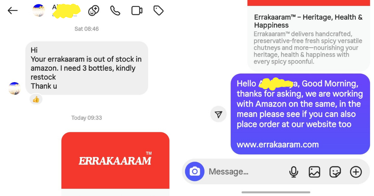 actually reached out
