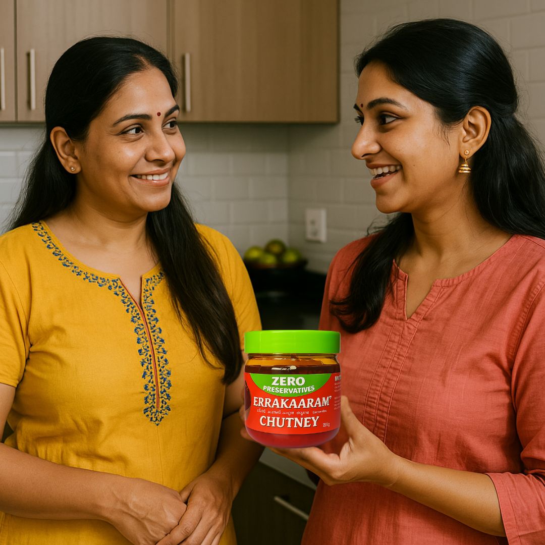 Meenakshi reordering jars of Errakaaram chutney