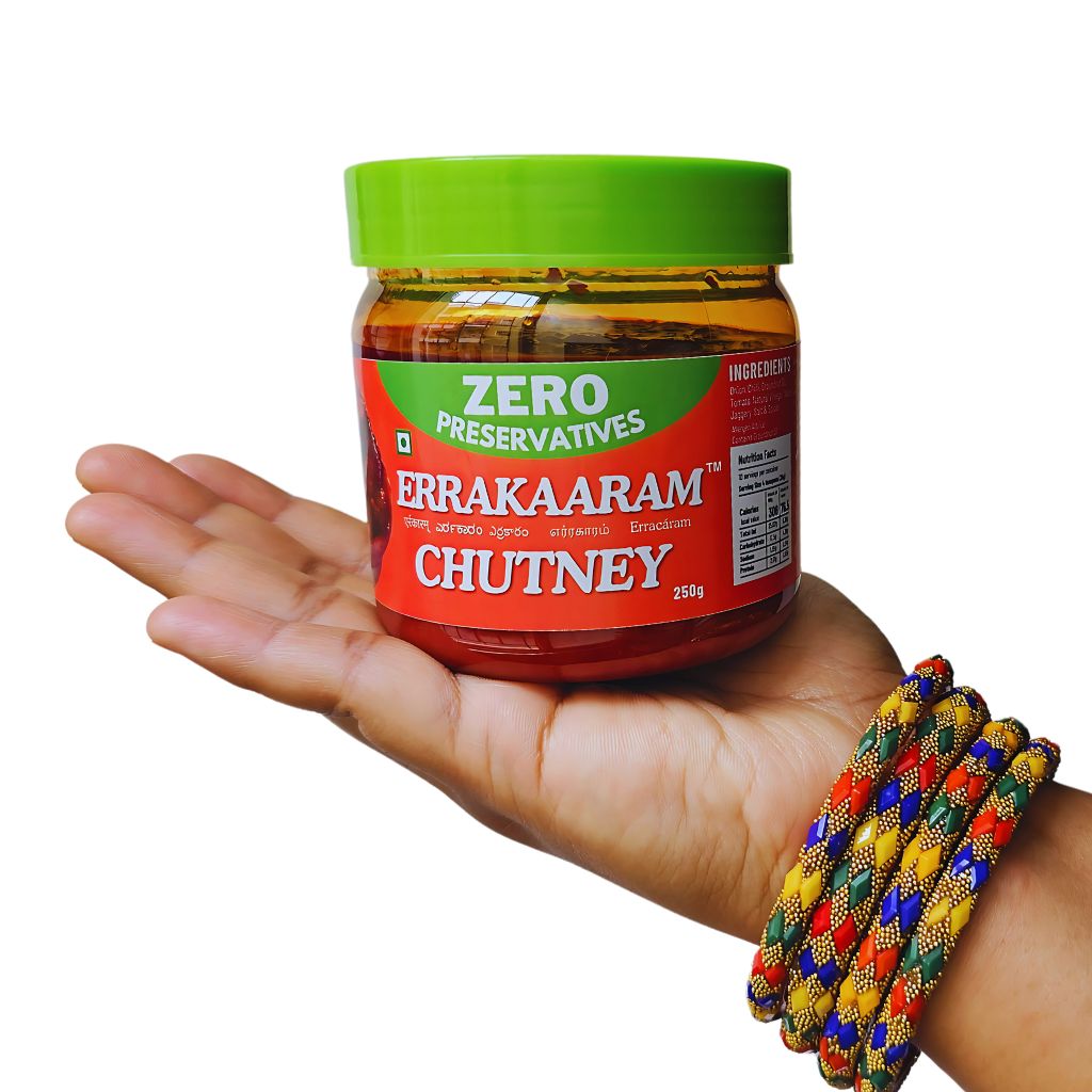 Errakaaram Fresh Spicy Indian Chutney with Zero preservatives for idli dosa paratha and Snacks – for Side Dish Spread dip stir-Fry Rice Dishes 250g thumbnail 4